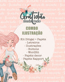 Gratidão Muda Tudo - Combo Ilustrações e Papéis