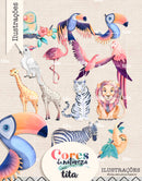 Cores da Natureza - Combo de Ilustrações de Papéis