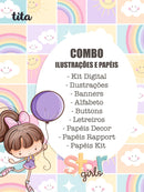 Star Girls - Combo Ilustrações e Papéis