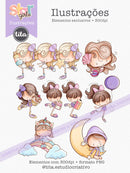 Star Girls - Combo Ilustrações e Papéis