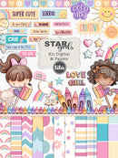 Star Girls - Combo Ilustrações e Papéis